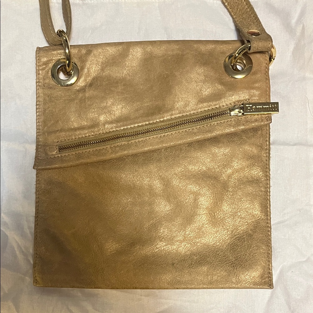 HAMMITT Gold Leather Crossbody Bag